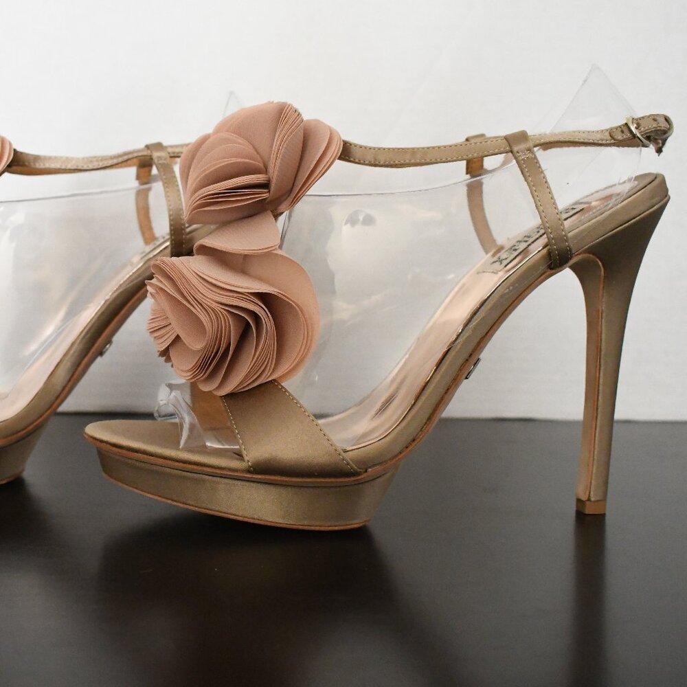 Gorgeous Badgley Mishka platform heels with flower detail; Women's Size 9 (US) - Picture 2 of 9
